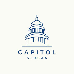 Capitol logo icon flat design template 