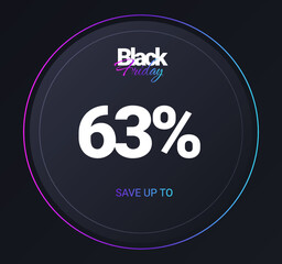 Discount 63 percent concept