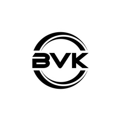 BVK letter logo design with white background in illustrator, vector logo modern alphabet font overlap style. calligraphy designs for logo, Poster, Invitation, etc.
