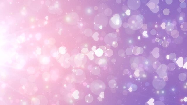 The gradation of pink and purple and the colorful heart create a special feeling. Glitter loop animation for vertical screens.