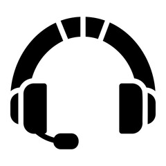 headphones glyph icon