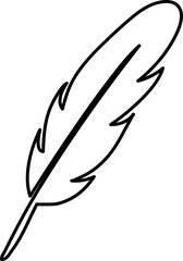 Feather vector icon illustration on white background..eps
