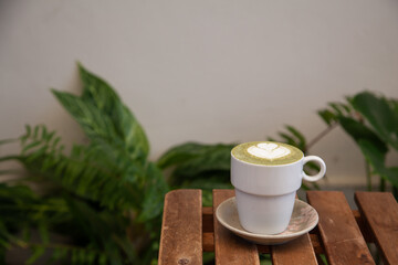 Hot Matcha green tea latte