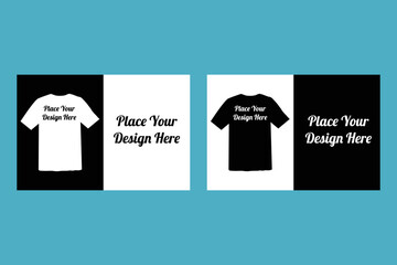 man tshirt design mockup. back and font side.