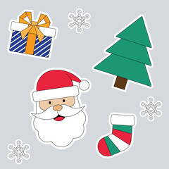 Merry Christmas element and happy new year concept