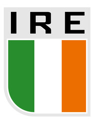 Illustration an icon of the Flag of Ireland