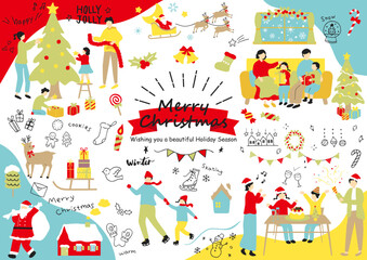 クリスマスを楽しむ人達