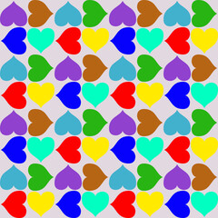 pattern of love in colorfull
