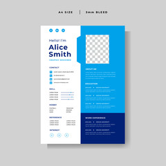 modern Curriculum Vitae design template vector