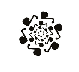 Fototapeta na wymiar Abstrak equalizer musik gelombang suara lingkaran vektor simbol. desain logo, ikon garis bulat, item lingkaran, elemen latar belakang, ilustrasi