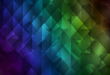 Dark Blue, Green vector background with rectangles.