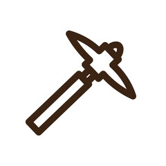 work pickaxe axe pick outline icon