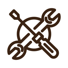 settings system tools outline icon