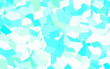 Fototapeta premium Light Green vector layout with hexagonal shapes.