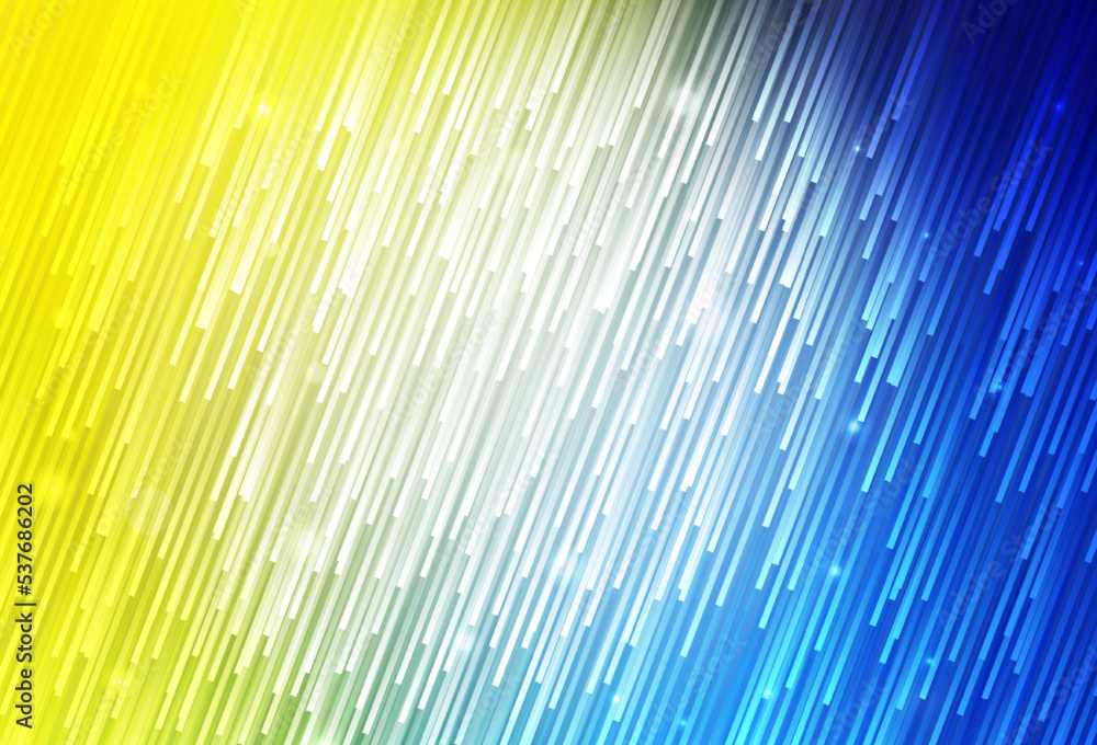 Poster light blue, yellow vector pattern with sharp lines.