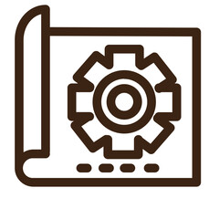 construction document tools work outline icon