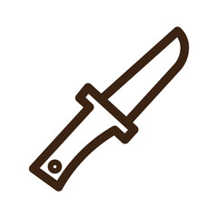 blade camping knife tool weapon outline icon