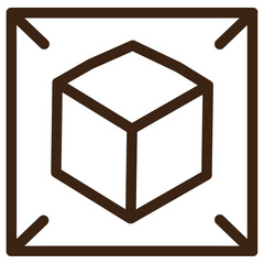 box design tool outline icon