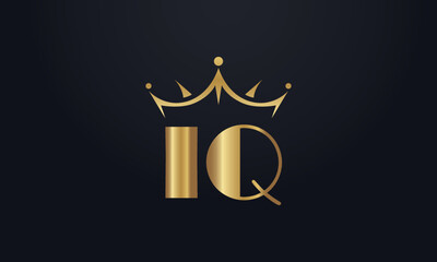 King crown logo design vector and extra bold queen symbol