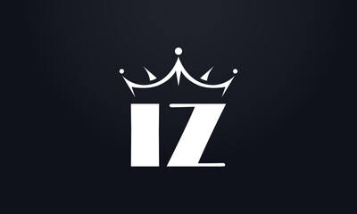 King crown logo design vector and extra bold queen symbol