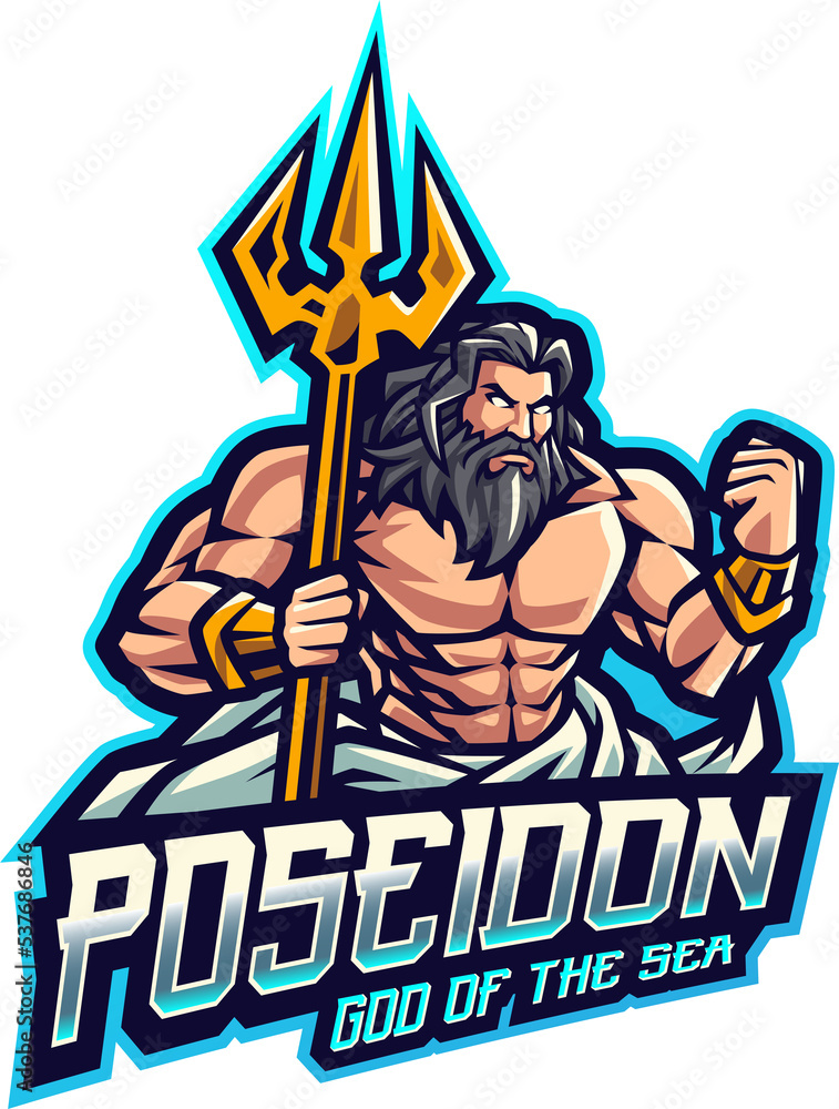 Poster poseidon esport mascot