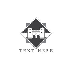 Fototapeta premium roman architect style fort illustration