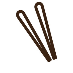 chef chopsticks kitchen tools outline icon