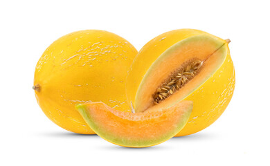 yellow melon isolated on transparent png
