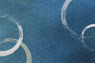 伝統の和紙　和柄と銀の筆丸ライン © skyhigh.ring