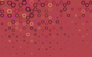 Light Pink, Yellow vector background with spots.
