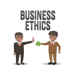 business african ethics design character with text