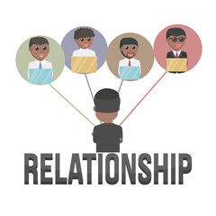 business african relationship design people with text