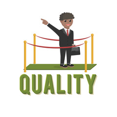 Fototapeta premium business african quality design character with text