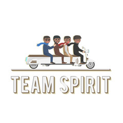business african team spirit design character with text