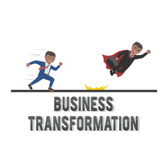 business african transformation design character with text