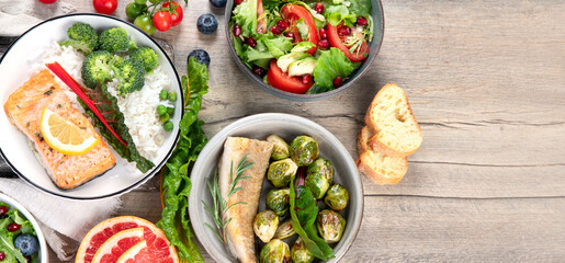 Healthy food  dishes