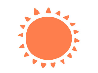 かわいい太陽／手書きイラスト素材