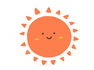 かわいい太陽／手書きイラスト素材