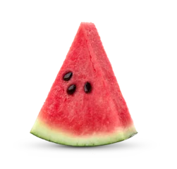 Tuinposter Sliced of watermelon isolated on transparent png © supamas
