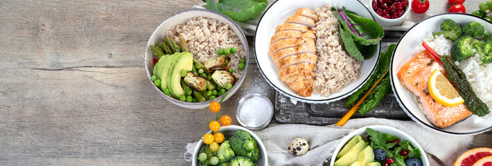 Healthy food  dishes