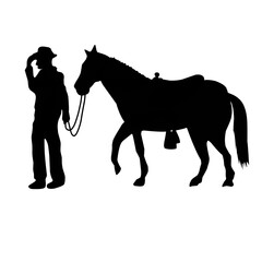 ferocious cowboy silhouette