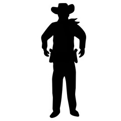 ferocious cowboy silhouette
