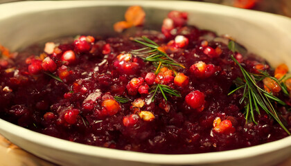 cranberries in a bowl