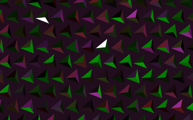 Dark Pink, Green vector texture with triangular style.