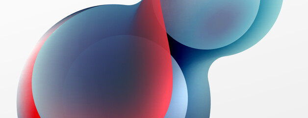 Fluid abstract background. Liquid color gradients composition. Round shapes and circle flowing design for wallpaper, banner, background or landing