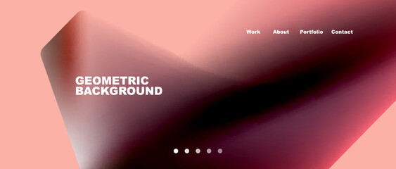 Landing page background template. Abstract geometric shapes composition. Vector illustration for wallpaper, banner, background