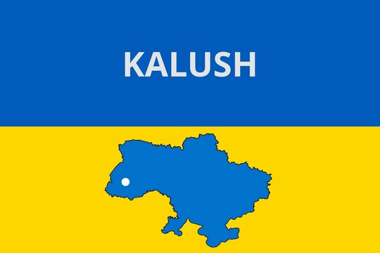 Kalush: Illustration mit dem Namen der ukrainischen Stadt Kalush