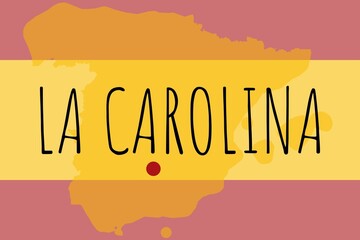 La Carolina: Illustration mit dem Namen der spanischen Stadt La Carolina © Modern Design & Foto