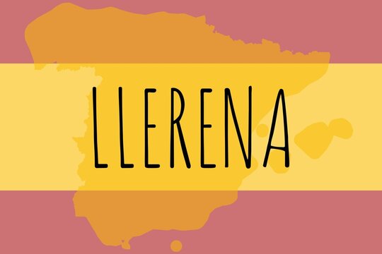 Llerena: Illustration mit dem Namen der spanischen Stadt Llerena