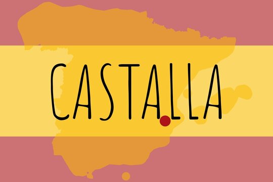Castalla: Illustration mit dem Namen der spanischen Stadt Castalla